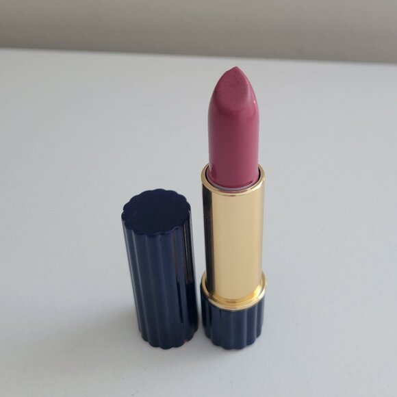 Estee Lauder All Day Lipstick SWEET PEA Navy Blue Ribbed Tube Full Size - Picture 2 of 5